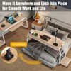 Cbhfmljd Over Bed Table, Rolling Desk Height Adjustable Portable Desk
