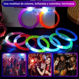 50 Pulseras Neon Luminosas Led Para Fiestas Glow Fiesta Boda