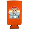 Show Me Your Kitties Slim Can Coolie (2 Pack, Orange)