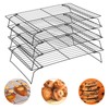 4 Pcs Stackable Cooling Racks, Heavy Duty Iron Wire Baking