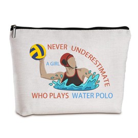 JEFBFBWE Waterproof Makeup Bag with Water Ball Pattern - Ideal for Beach Trips, Poolside & Travel - Spacious Compartments, Mixed color, Funny