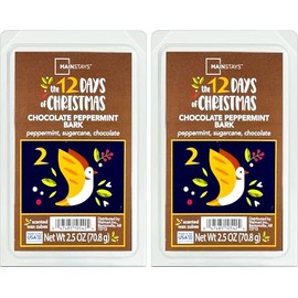 Mainstays 12 Days of Christmas Scented Wax Cubes 2.5oz 2-Pack (Day 2 Chocolate Pepermint Bark)