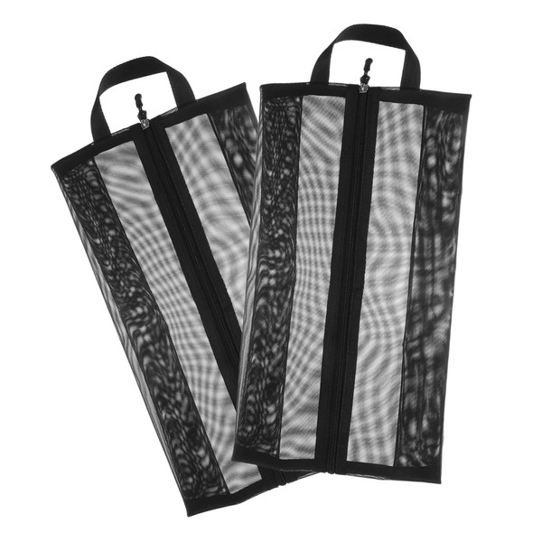 PACKOVE 2pcs Lightweight Portable Mesh Shoe Bags for Travel Breathable