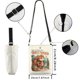 WCGXKO Quest Squad Broccoli Cat Crossbody Bag FW Gift Empyrean Series Fans Gift for Fantasy Book Lover (Quest Squad Cro CA)