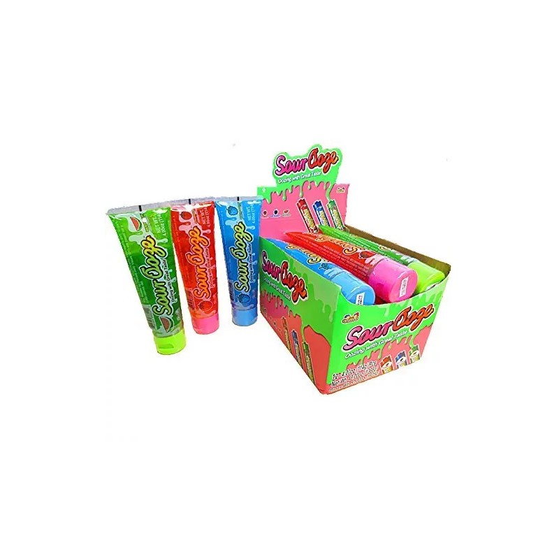 Ooze Tube Kidsmania Sour Ooze Tubes, Oozing Delicious Flavor, Strawberry,