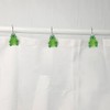 Alipis 12pcs Green Resin Shower Curtain Hooks Glide Rings for