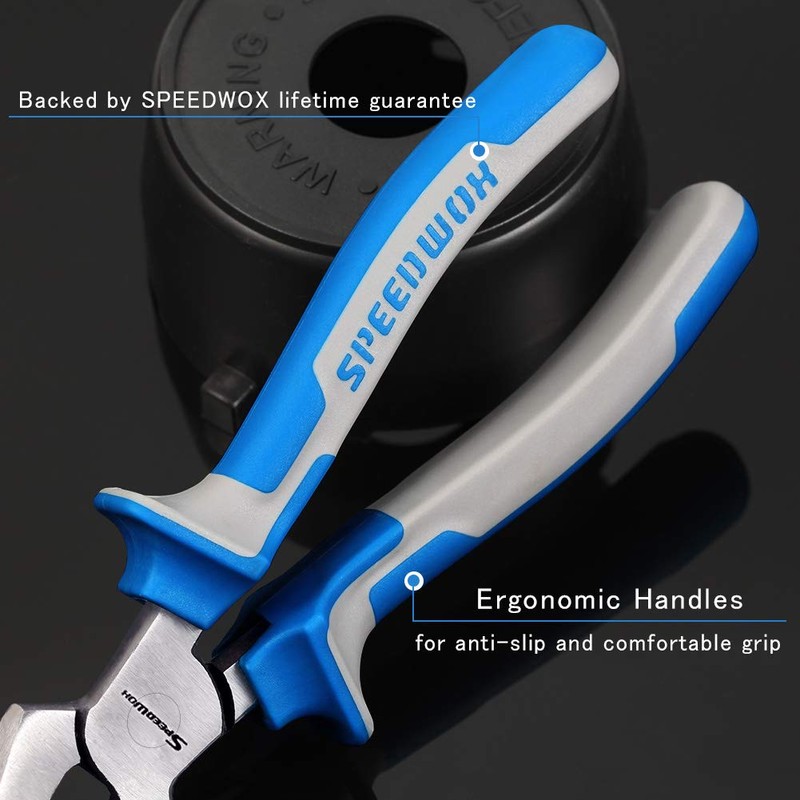 SPEEDWOX Drop Jaw Glass Breaking Pincer 8 Inches Professional Pliers