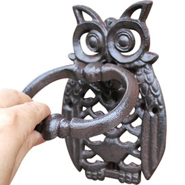 HIGHAWK Door Knocker Antique Decoration Animal Decoration Cast Iron Castings Retro Root Iron Garden Garden Owls