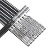 5 Pairs Metal Chopsticks, 316 18/10 Stainless Steel Chopsticks with