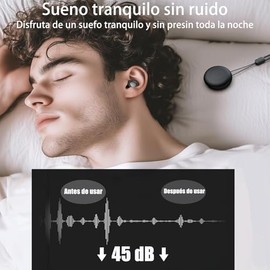 Tapones de Oídos para Dormir 45dB Reducción de Ruido, Tapones para Dormir, Tapones Oidos de Silicona, Lavable y Reutilizable, Adecuado para Descanso, 
