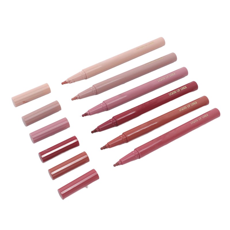 6 Colors Liquid Lip Liner Quick Drying Waterproof Long Lasting