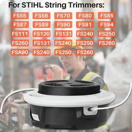 Mower Head for Stihl Autocut C26-2, Jrisbo Line Head Compatible with STIHL FS55 FS70 FS80 FS85 FS90 FS94 FS120 FSA130 FS-KM Brush Cutter and Brush Cutter Mower Head Auto-Cut C 26-2