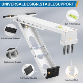 Universal Heavy-Duty Window AC Bracket – Indoor Installation, Supports Up to 165lbs for 5,000-12,000 BTU Units
