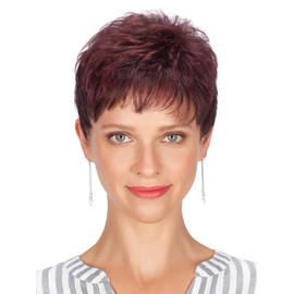 Lofty Sandy High Quality Synthetic Hair Wig Real Human Hair Cognac Mix Dark Neck Wig