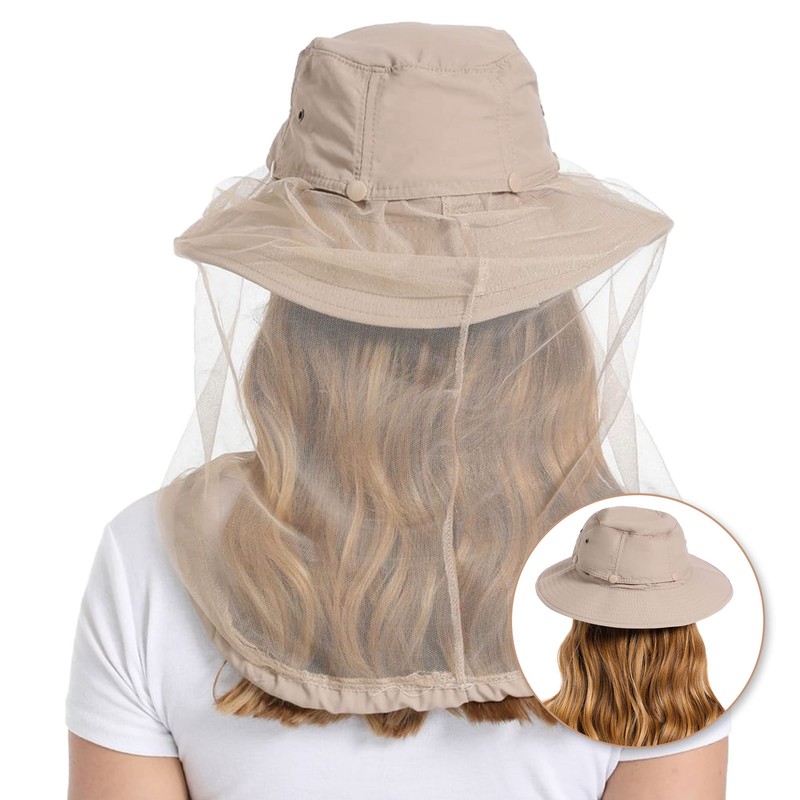 Mosquito Head Net Hat - Bug Cap UPF 50+ Sun