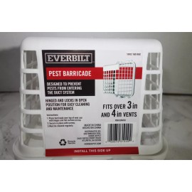 Everbilt Wall Hinged 3"-4" Dryer Vent Exhaust Duct Cap Cover Pest Bird Guard Barricade