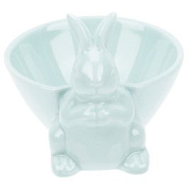 TUESMEILL Bunny Candy Bowl Easter Rabbit Bowl Easter Candy Dish Cute Cartoon Rabbit Ceramic Bowls (Blue)