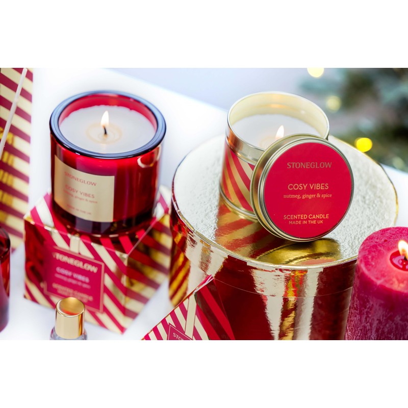 Stoneglow Seasonal Collection Cosy Vibes Duftkerze in Dose, Muskatnuss, Ingwer