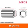 Ctyjia M5x8mm Round Connector Nuts, 6mm Length Female Threaded Rod,