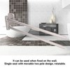 Stainless Steel Toilet Paper Bracket Single Seat 2 Poles Rotatable