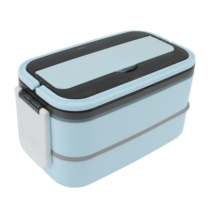 Lunch Box Double Layer Microwave Safe Leakage Proof Stainless Steel