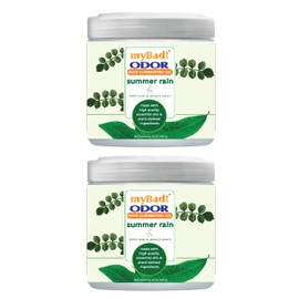 my Bad! Odor Eliminator Essential Oil Gel 15 oz - Air Freshener - Eliminates Odors in Bathroom, Pet Area, Closets, RVs, Pet Areas (Summer Rain, 2 Pack)