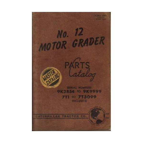 Caterpillar 12 Motor Grader Parts Manual