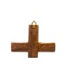 Wooden Crucifix Wall Mounted Christ in Brass Made in Umbria