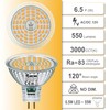 PRCNL GU5.3 LED Bulbs 6.5 W Warm White 3000 Kelvin