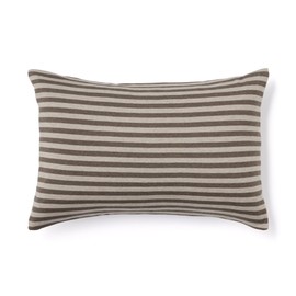 MUJI 84738166 Cotton Sheeting Pillow Cover for 16.9 x 24.8 inches (43 x 63 cm), Heather Brown Border