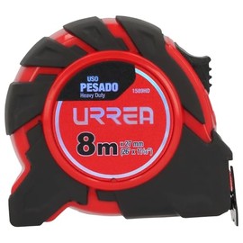Urrea 1589HD Flexmetro Heavy Duty con Hoja de Acero y Cartula de ABS  TPR, 8 M x 27 Mm, 4 Remaches                                                    