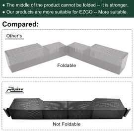 Roykaw Golf Cart Front Inner Basket Dash Storage/Tray Organizer for EZGO TXT - One Piece Solid Design