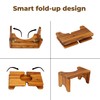 NABYTOK Acacia Toilet Stool Foldable, Stool for Adults, Kids, Seniors,