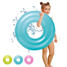 76cm Inflatable Pool Floats Rubber Ring for Kids,Blue Swimming Ring Tube,Inflatable Pool Ring Swim Ring Floaties,Pool Inflatables for Kids Girls Boys Swimming Pool Toys Summer Beach Water Party
