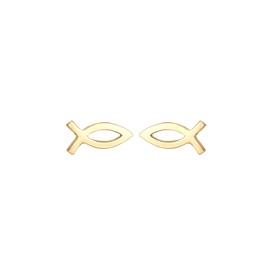 Elli Children's Earrings Fish Religion in 925 Sterling Silver, Sterling Silver, None