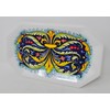 Nova Deruta Serving Appetizer Tray Platter, Dark Blue Fleur De