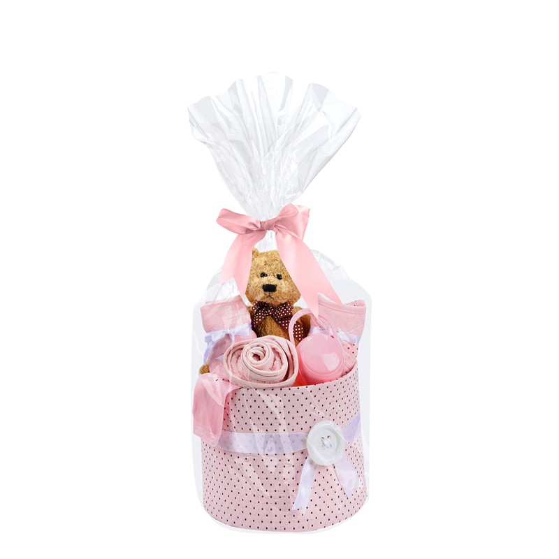 Clear Basket Bags, 24in x 30in Large Clear Cellophane Wrap