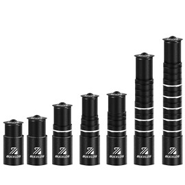 AEYINO Bike Stem Riser Extender MTB, 1-1/8" 28.6mm Bike Fork Stem, Hand Up Adapter Bicycle Fork Aluminum Adapter for Mountain Bike, Road Bicycles, MTB, BMX 70/80/100/115/120/135/155/165/180/200/210 mm