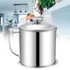 Oil Container Grease Pot Stainless Steel Strainer Large Capacity for