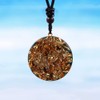 TAMHOPE Orgonite Pendant Malachite Crystal Quartz Necklace For Emf Protection