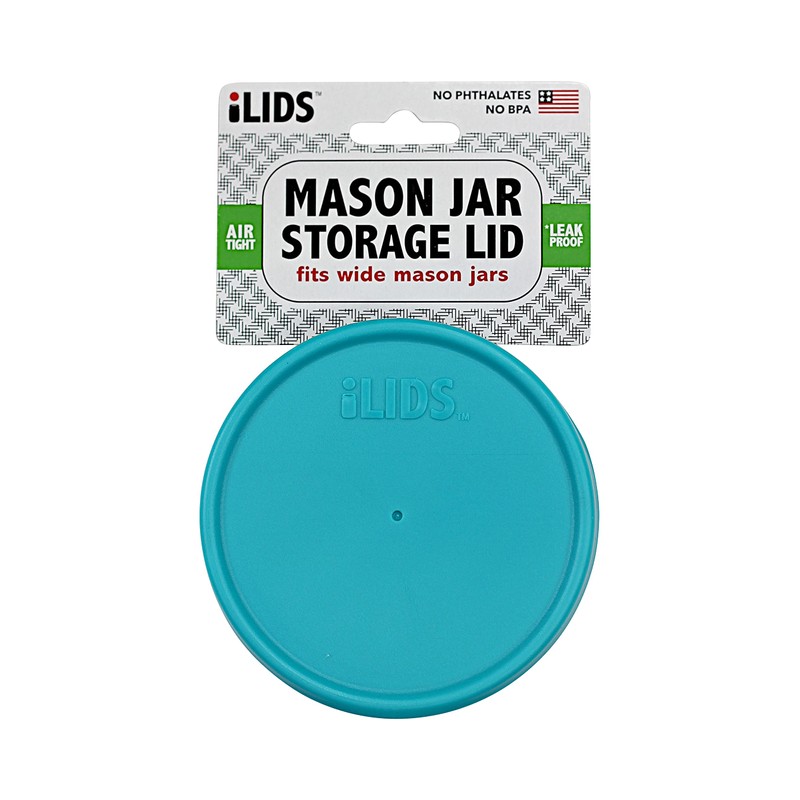iLIDS Mason Jar Storage Lid, Wide Mouth, USA Made, Ocean