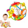 AKILION Baby Toys 0-6 Months Rattle Activity Ball, Sensory Baby