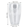 Double Wall Glass Coffee Cup 320ml High Temperature Resistance Clear