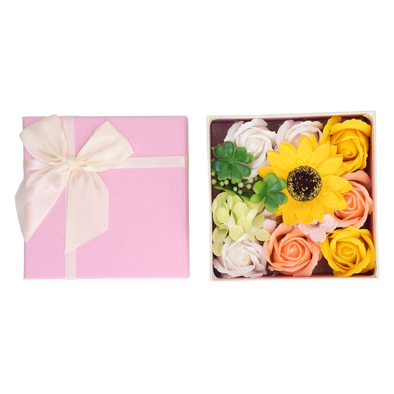 Simulation Flower Bath Soap Women Exquisite Flower Soap Gift Box
