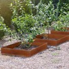 LAVEVE Landscape Edging Pre-Rusted Galvanized Steel, Hammer-in Metal Garden Edging