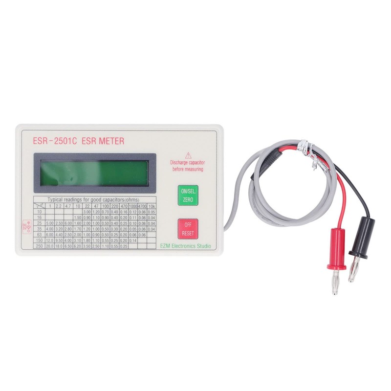 Fafeicy ESR Capacitor Tester, Intelligent Shut-Off Function DC Short Circuit