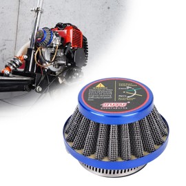RUTU 44mm Motorcycle Air Filter, Universal Mini Bike Air Filter ATV Air Filter Fit for 2 Stroke Dirt Bike Pocket Bike MTA4 Mini Bike 47cc 49cc Engine Motor Motorized Bicycle Blue