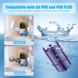 Topee Water Filter Replacement, Compatible with All PUR®, PUR®PLUS Faucet Water Filtration System, Pur® RF-9999®, Water Filter for Sink Faucet, 3 Pack