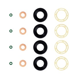 Pack of 16 injector gaskets, repair kit, turbo Hdi injector gaskets, injector seal set, 1314368 1982A0 replacement, injector injector gasket set, suitable for Peugeot, Ford, Citroen