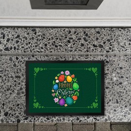 speecheese Happy Easter Doormat in 35 x 50 cm with Spring Motifs as Decoration for Spring for Home and Patio to Welcome Your Guests on Easter Sunday